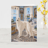 Ein Nantucket Borzoi Karte (Gelbe Blume)