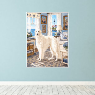 Ein Nantucket Borzoi Leinwanddruck