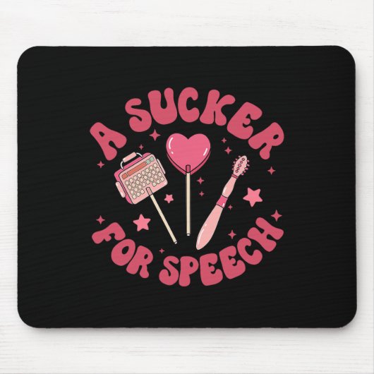 Ein Narr für Speech Valentine Slp Sprachsprache Mousepad (Vorne)