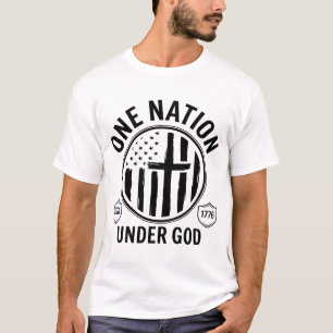 Ein-Nation-Unter-Gott-Shirt Patriotische amerikani T-Shirt