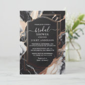 Ein natürliches Brautparty aus Steinmarmor Einladung (Stehend Vorderseite)