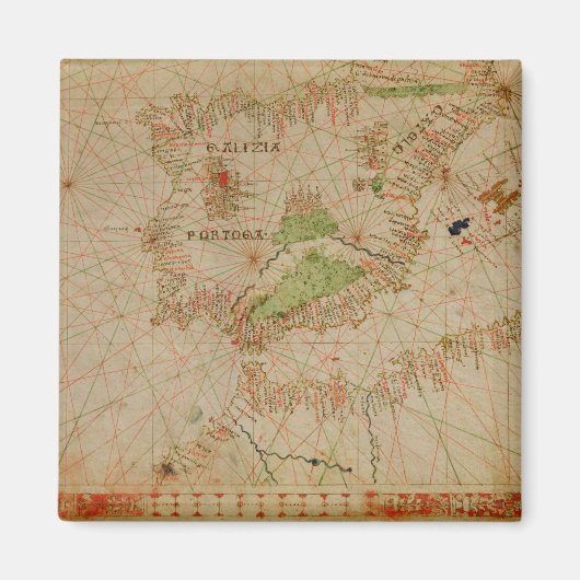 Ein nautischer Atlas Magnet (Vorne)