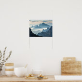 Ein Nebel-Meer: Majestic Mountains bei Sonnenaufga Poster (Küche)