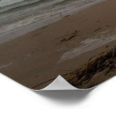 Ein nebeliger Tag am Strand Poster (Ecke)