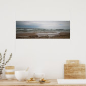 Ein nebeliger Tag am Strand Poster (Küche)