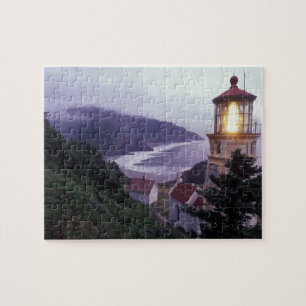 Ein nebliger Tag an der Oregon-Küste bei Heceta Puzzle