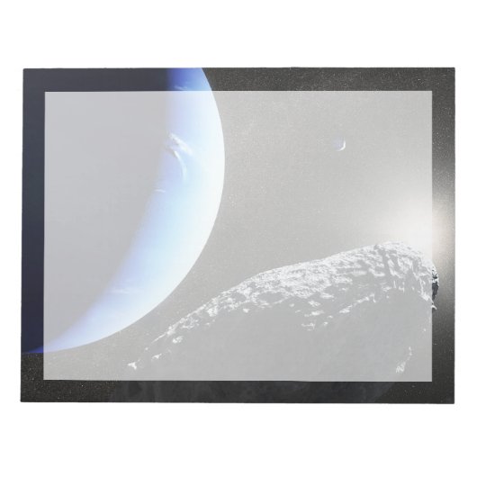 Ein Neptun ist ein winziges Mondlager. Notizblock (Vorderseite)
