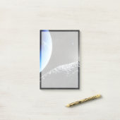 Ein Neptun ist ein winziges Mondlager. Post-it Klebezettel (Auf Schreibtisch)