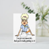 ein Nerv verlassen Postkarte (Stehend Vorderseite)