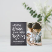 Ein Nervenkitzel Hoffnung Die müde Welt freut sich Feiertagspostkarte (Stehend Vorderseite)