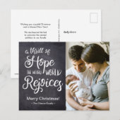 Ein Nervenkitzel Hoffnung Die müde Welt freut sich Feiertagspostkarte (Vorne/Hinten)