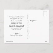 Ein Nervenkitzel Hoffnung Die müde Welt freut sich Feiertagspostkarte (Rückseite)