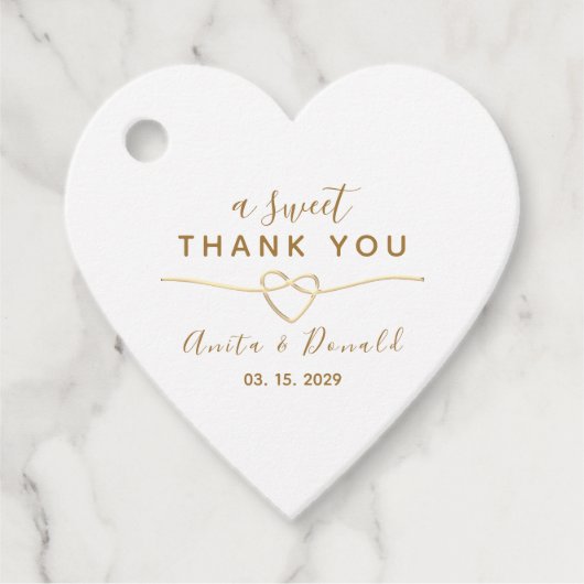 Ein netter Dank für Ihre Hochzeit Geschenkanhänger (Vorderseite)