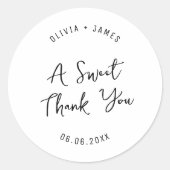 Ein netter Dank für Ihre stilvolle Gastgeschenk Ho Runder Aufkleber (Vorderseite)