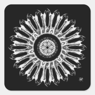 Ein nettes rundes Ding v1 Quadratischer Aufkleber