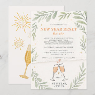 Ein Neuanfang-Cocktailparty für das verpasste Neue Einladung