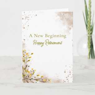 Ein Neuanfang Elegantes Geschenk zur Rente Karte
