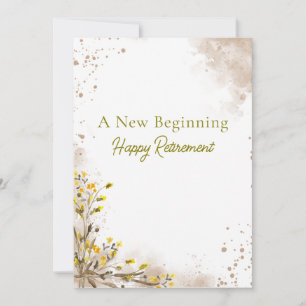 Ein neuer Anfang Elegantes Ruhestandsgeschenk Karte