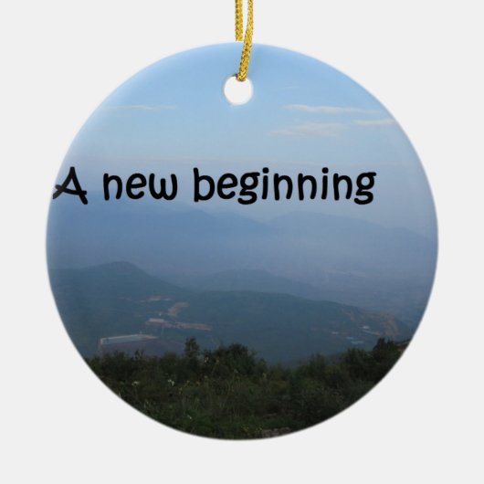 Ein neuer Anfang Keramikornament (Vorne)