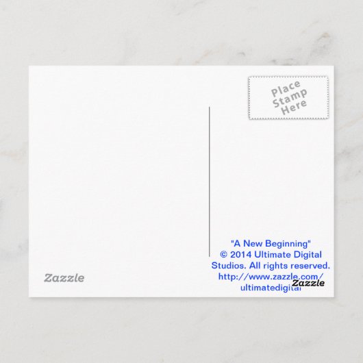 Ein neuer Anfang Postkarte (Rückseite)
