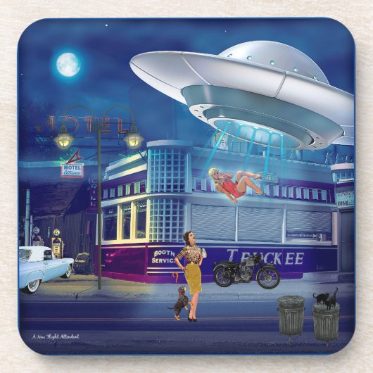 Ein neuer Flugbegleiter Getränkeuntersetzer (Vorderseite)