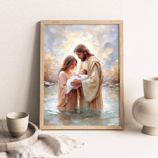 Ein neuer Gläubiger, Christliche Kunst, Jesus mit Poster