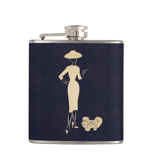 Ein neuer Look Vintag der 1950er Jahre Flachmann (Vorderseite)