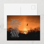 Ein neuer Tag Postkarte (Vorne/Hinten)