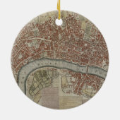 Ein neuer und genauer Plan der Städte von London Keramik Ornament (Hinten)