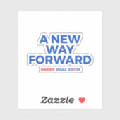 Ein neuer Weg nach vorne - Harris Walz 2024 Aufkleber (Blatt)