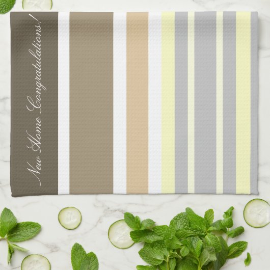 Ein neuer Zuhause Glückwunsch Geschirrtuch (Gefaltet)