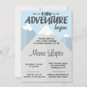 Ein neues Abenteuer beginnt mit der Winter Baby-Du Einladung (Vorderseite)