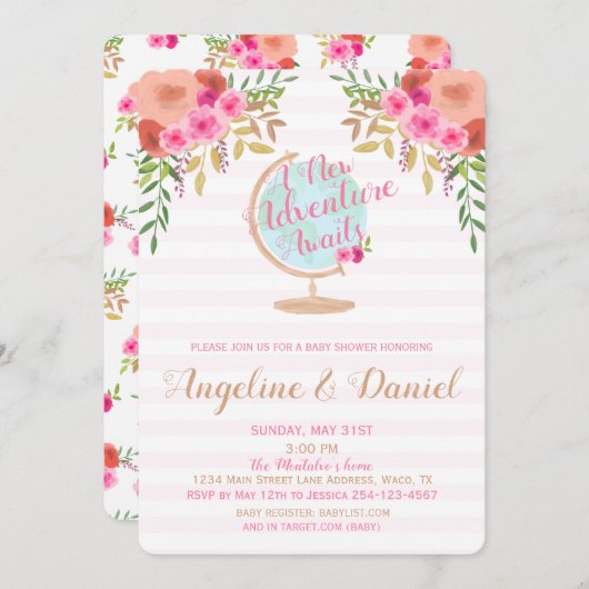 Ein neues Abenteuer erwartet die Einladung zur Kin (Vorne/Hinten)