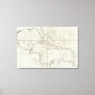 Ein neues allgemeines Diagramm der Antillen Leinwanddruck