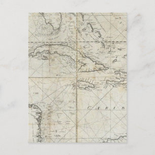 Ein neues allgemeines Diagramm der Westindischen I Postkarte