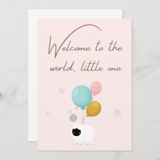 Ein neues Baby begrüßen Dankeskarte (Vorne/Hinten)