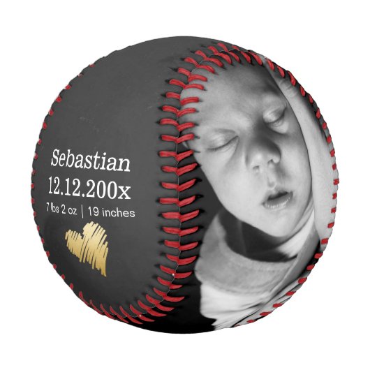 Ein neues Baby Personalisiert Baseball (Schrägansicht)