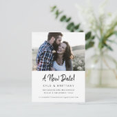 Ein neues Datum Moderne Skriptzeitaufschiebung Postkarte (Stehend Vorderseite)