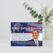 Ein neues Gebilde der Freiheit Postkarte (Stehend Vorderseite)