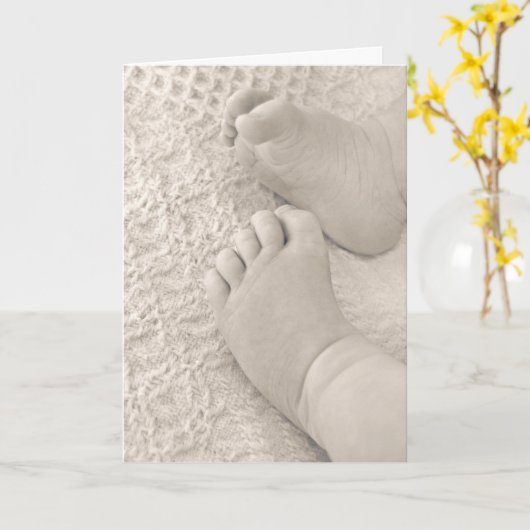 Ein neues Großkind Karte (Gelbe Blume)