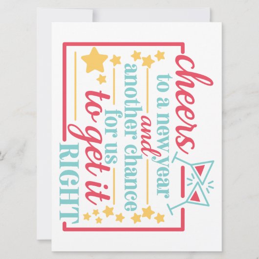 Ein neues Jahr Feiertagskarte (Vorderseite)