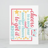 Ein neues Jahr Feiertagskarte (Stehend Vorderseite)