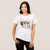 Ein neues Jahr Gold Chic Tri-Blend Shirt (Vorderseite voll)
