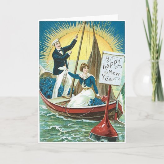 Ein neues Jahr-Gruß Feiertagskarte (Vorderseite)