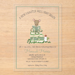Ein neues Kapitel Acryl-Baby-Shower-Einladung Acryleinladungen