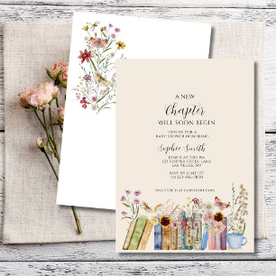 Ein neues Kapitel Baby-Dusche Einladung