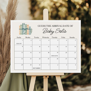 Ein neues Kapitel Baby Geburtstermin Kalender Spie Poster