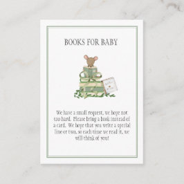 Ein neues Kapitel Baby Shower Buch für Baby  Begleitkarte