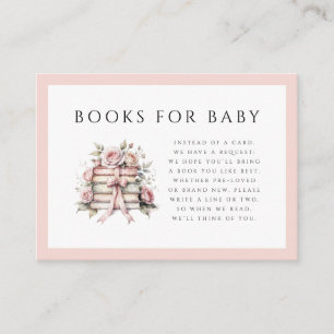 Ein neues Kapitel Baby Shower Bücher für Babys Begleitkarte