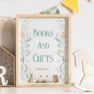 Ein neues Kapitel Baby Shower Bücher und Geschenke Poster